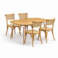 Mesa Extensible 3 en 1 Wood + Sillas Toscana de Madera - Miniatura 2