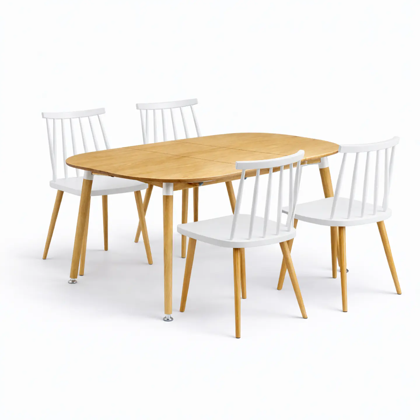 Comedor Extensible 3 en 1 + Sillas Windsor Retro 2