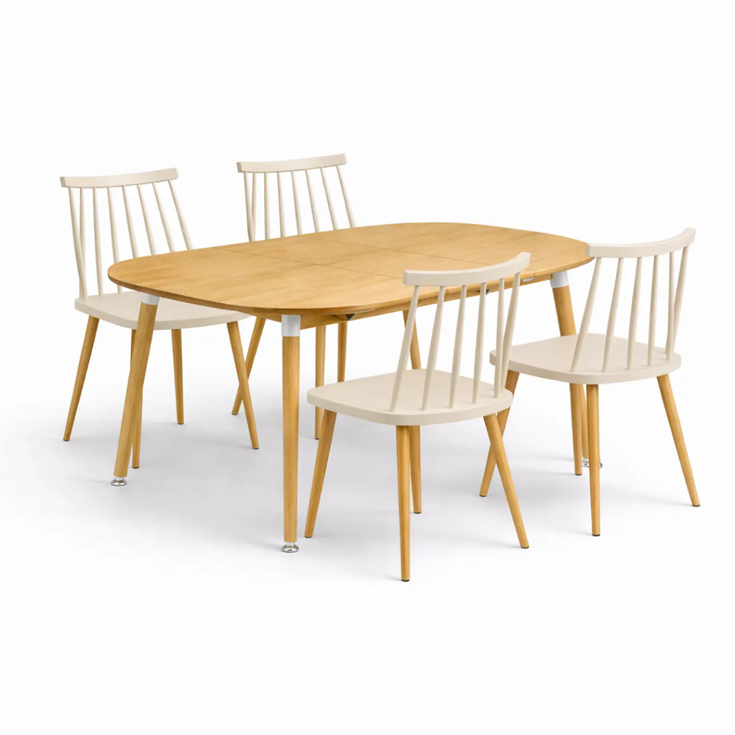Comedor Extensible 3 en 1 + Sillas Windsor Retro 5