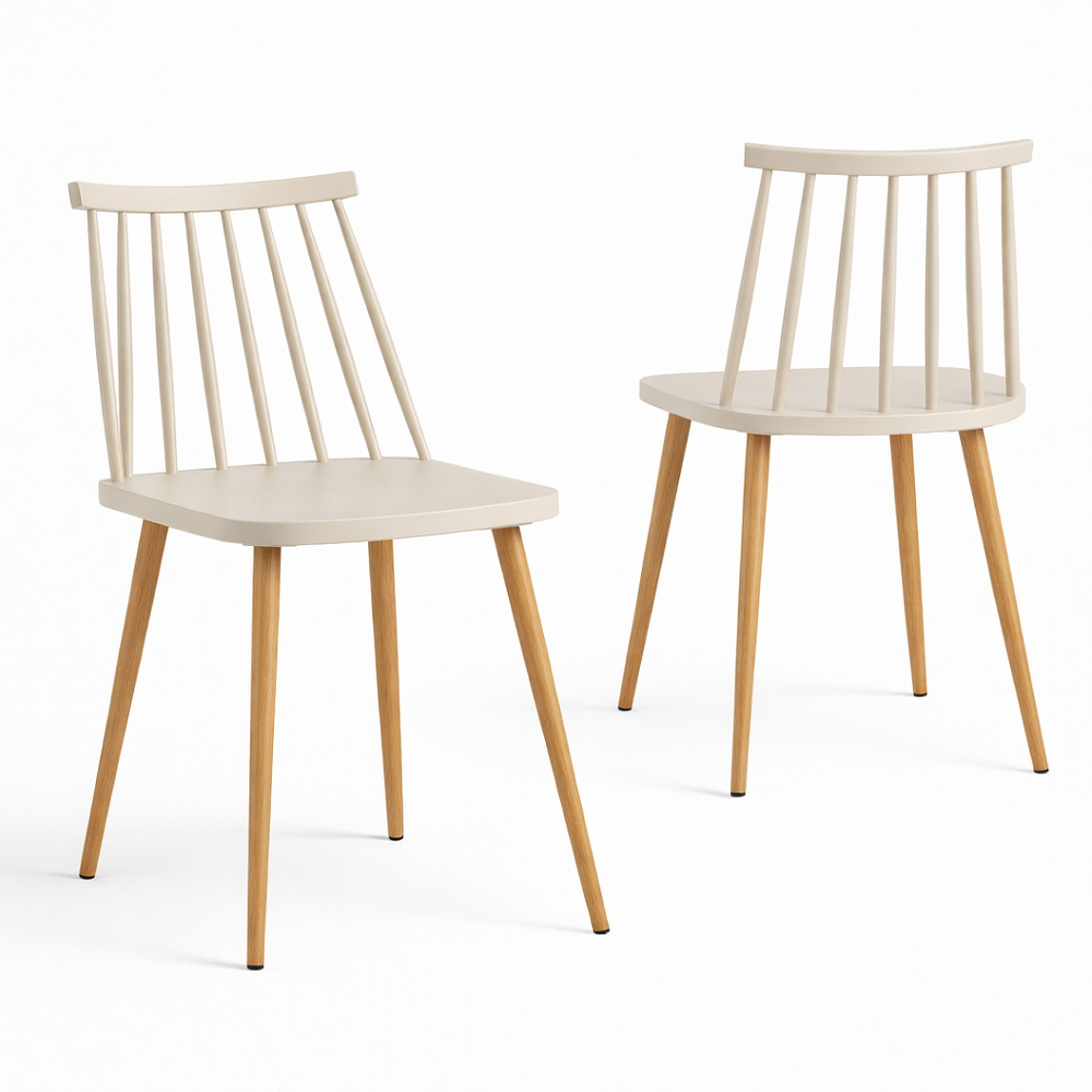 Comedor Extensible 3 en 1 + Sillas Windsor Retro 12