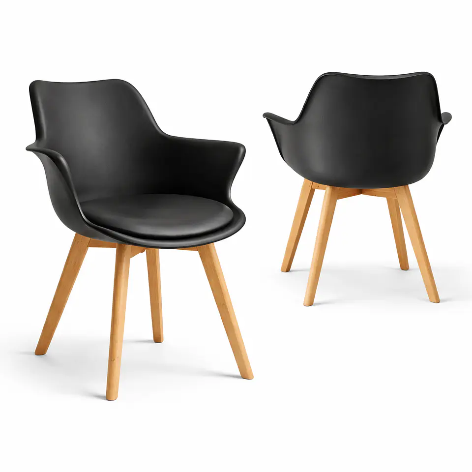 Pack de 2 Butacas Eames Tulip Acolchada  2