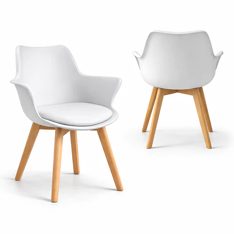 Pack de 2 Butacas Eames Tulip Acolchada 