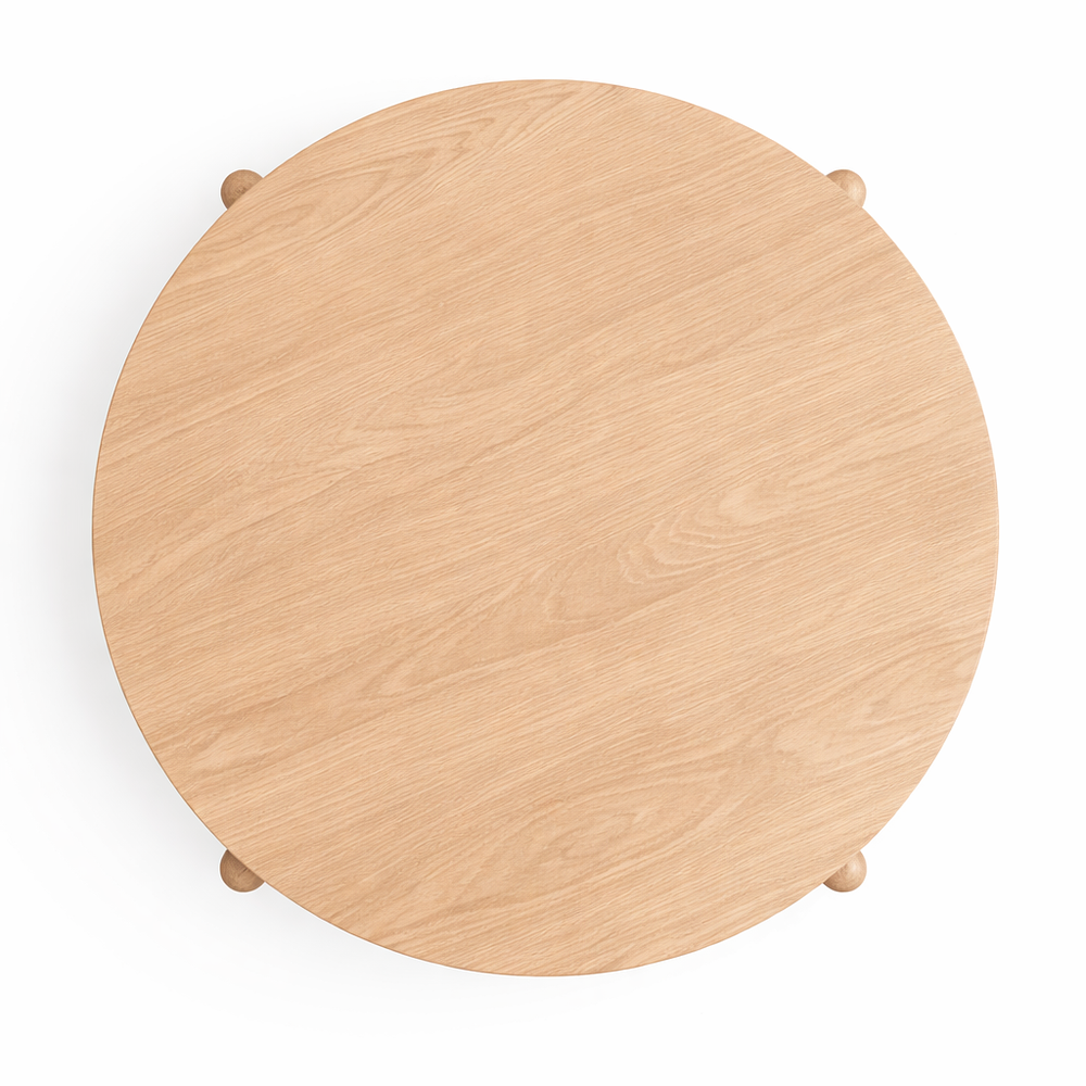 Mesa Atlas Redonda de Madera 100cm 3