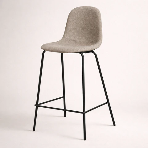 Taburete Eames de Lino Base Negro 66cm