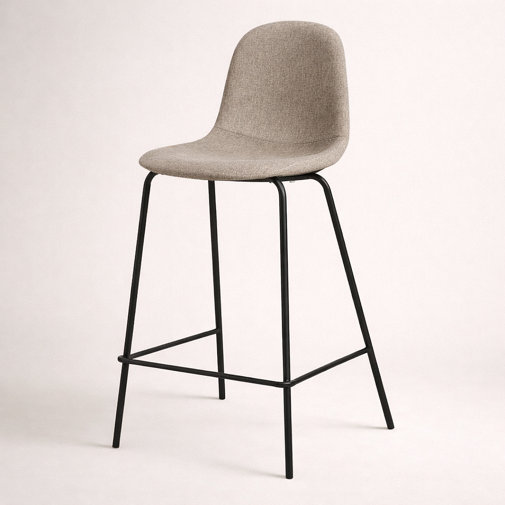 Taburete Eames de Lino Base Negro 66cm 1