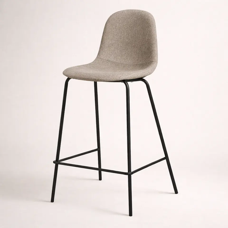 Taburete Eames de Lino Base Negro 66cm 1