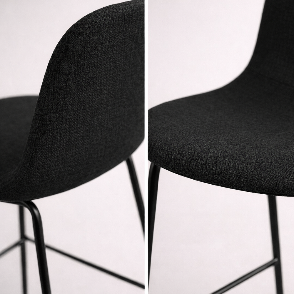 Pack de 2 Taburetes Eames de Lino Base Negra 66cm 3