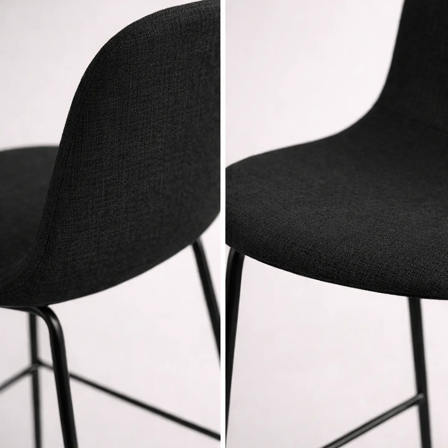 Pack de 2 Taburetes Eames de Lino Base Negra 66cm 3
