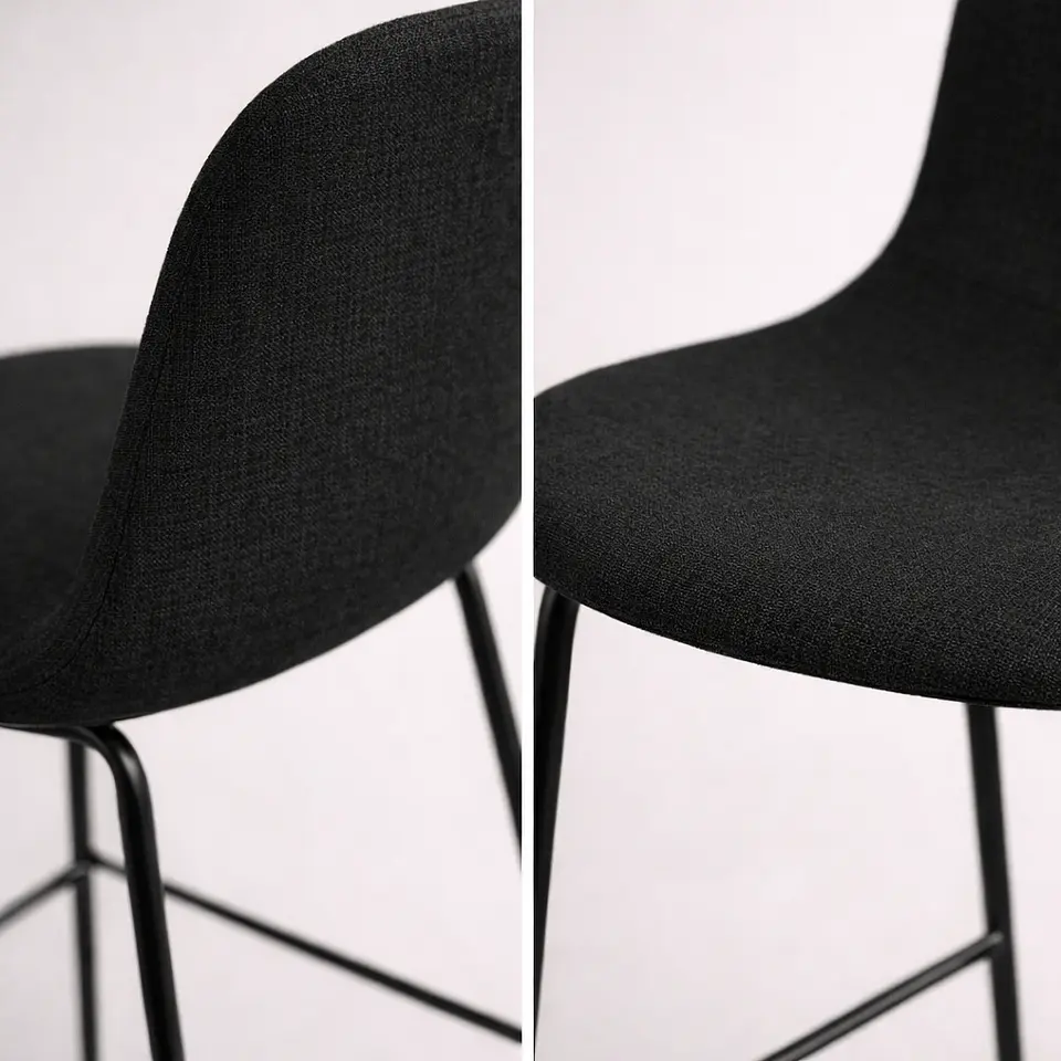 Pack de 2 Taburetes Eames de Lino Base Negra 66cm 3