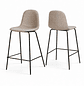 Pack de 2 Taburetes Eames de Lino Base Negra 66cm - Miniatura 2