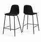 Pack de 2 Taburetes Eames de Lino Base Negra 66cm - Miniatura 1