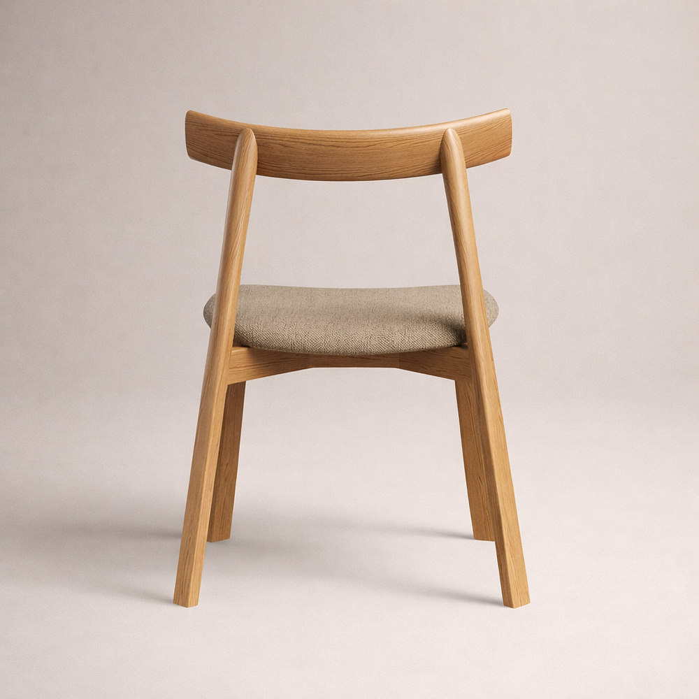 Silla Yuan de Madera Tapiz de Lino 2