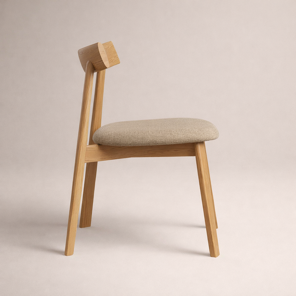 Silla Yuan de Madera Tapiz de Lino 3