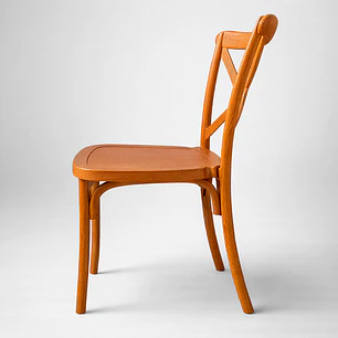 Silla Crossback Estilo Europeo Oak Café