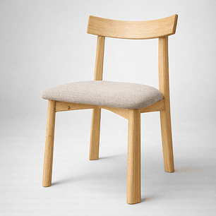 Silla Yuan de Madera Tapiz de Lino