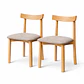 Pack de 2 Sillas Yuan de Madera Tapiz de Lino - Miniatura 1