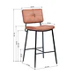 Pack de 2 Taburetes Vintage Industriales 65cm - Miniatura 6