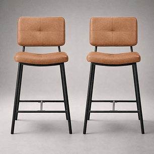 Pack de 2 Taburetes Vintage Industriales 65cm