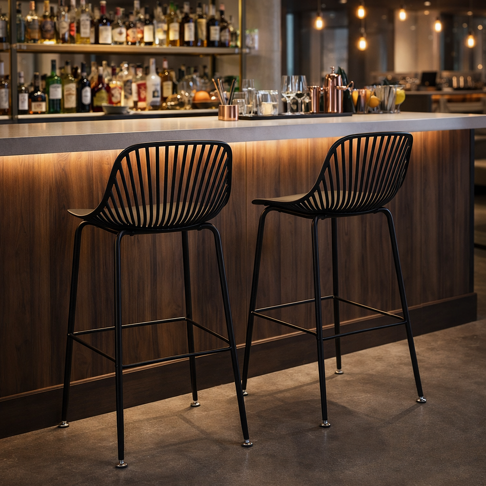 Taburete Tropea Negro 66cm  5