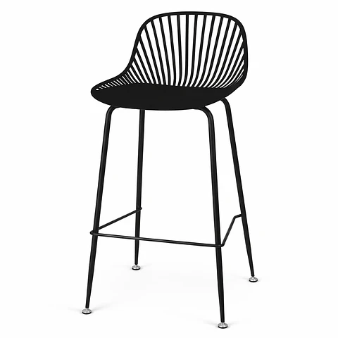 Pack de 2 Taburetes Tropea Negro 77cm