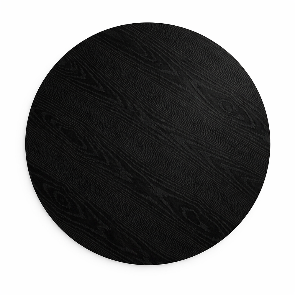 Mesa Tulip Redonda 100cm de Madera Negro 3