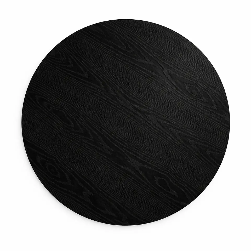 Mesa Tulip Redonda 100cm de Madera Negro 3