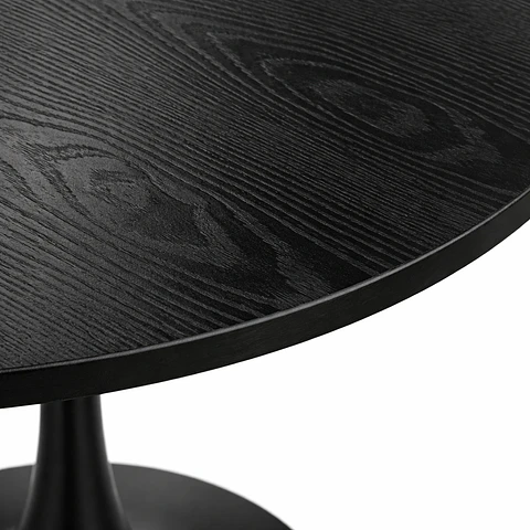 Mesa Tulip Redonda 100cm de Madera Negro