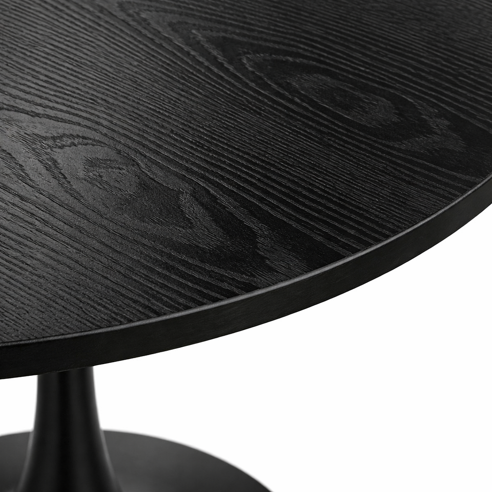 Mesa Tulip Redonda 100cm de Madera Negro 2