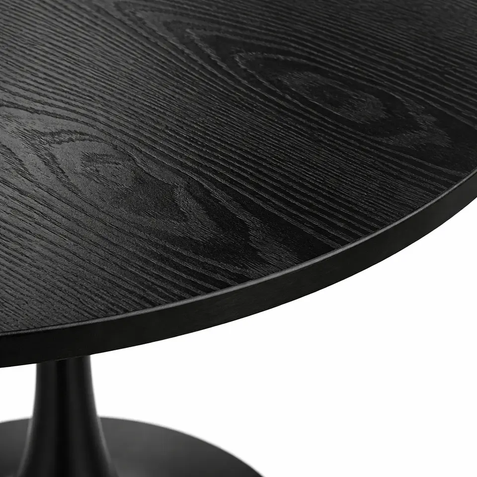 Mesa Tulip Redonda 100cm de Madera Negro 2
