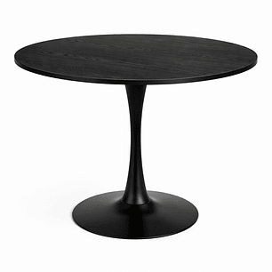 Mesa Tulip Redonda 100cm de Madera Negro