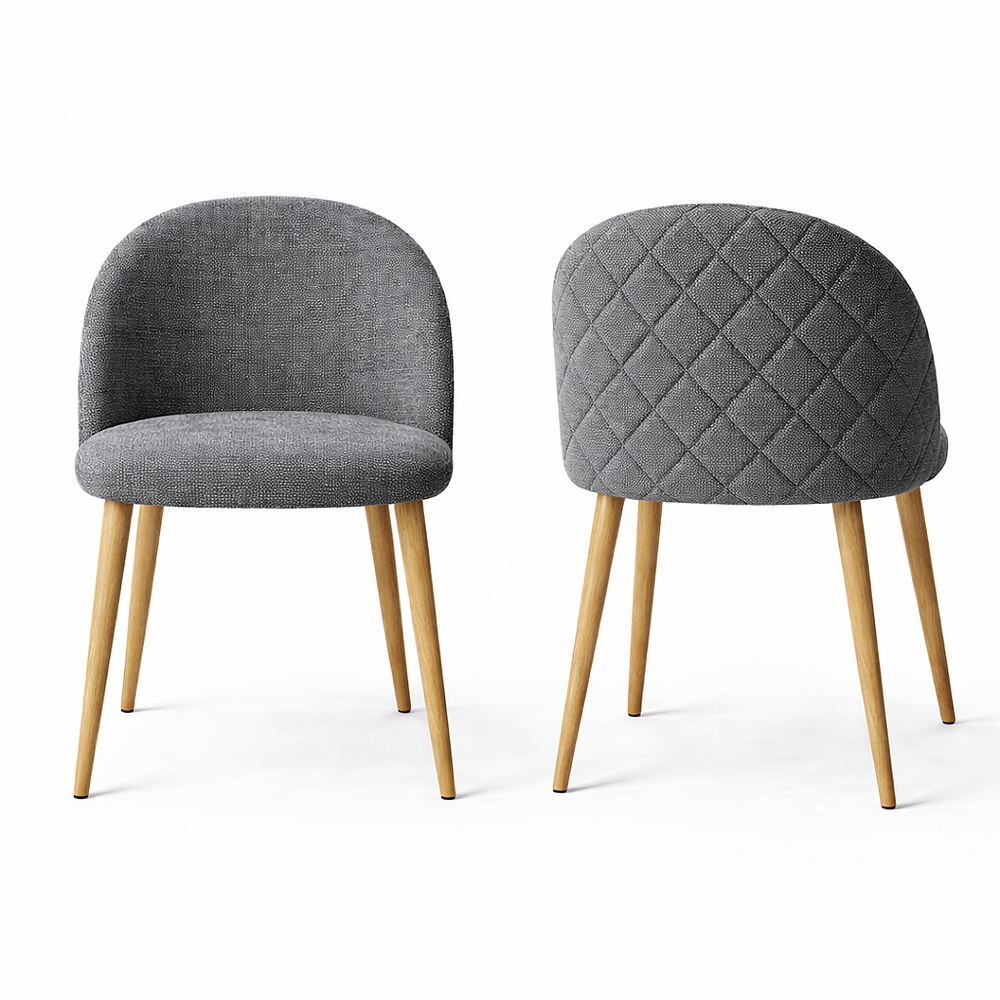 Pack de 2 Sillas Berna Lino Rustico Oak 1