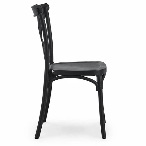 Silla Crossback Danubio Negro de Polipropileno