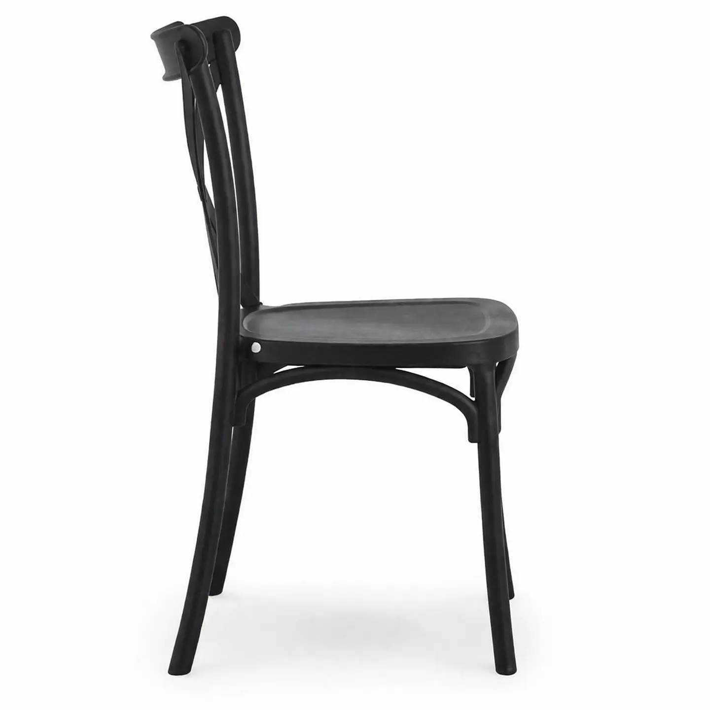 Silla Crossback Danubio Negro de Polipropileno 2
