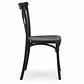 Silla Crossback Danubio Negro de Polipropileno - Miniatura 2