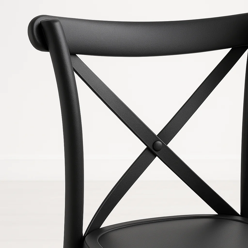 Silla Crossback Danubio Negro de Polipropileno 3