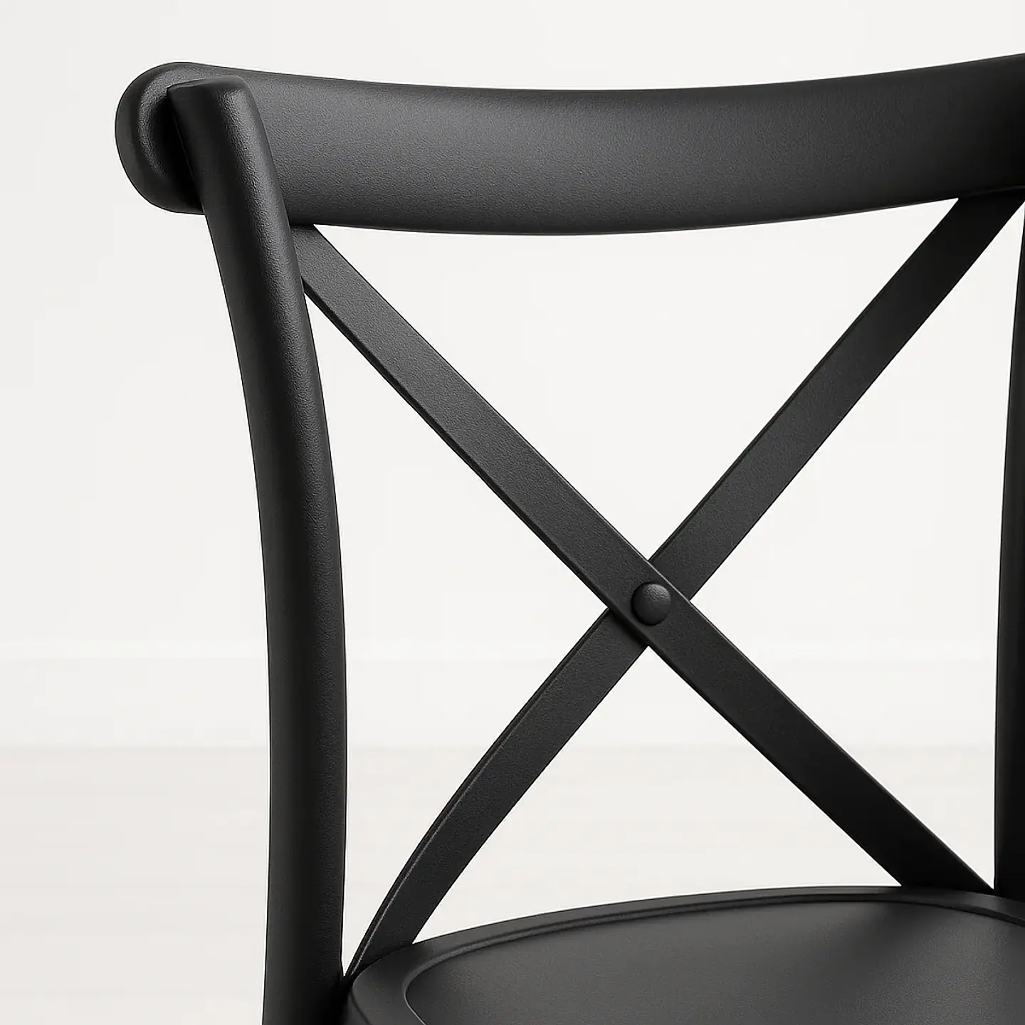 Silla Crossback Danubio Negro de Polipropileno 3