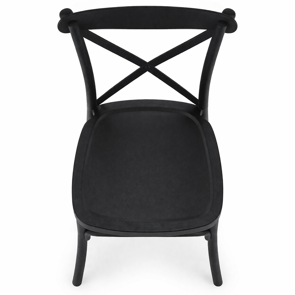 Silla Crossback Danubio Negro de Polipropileno 5