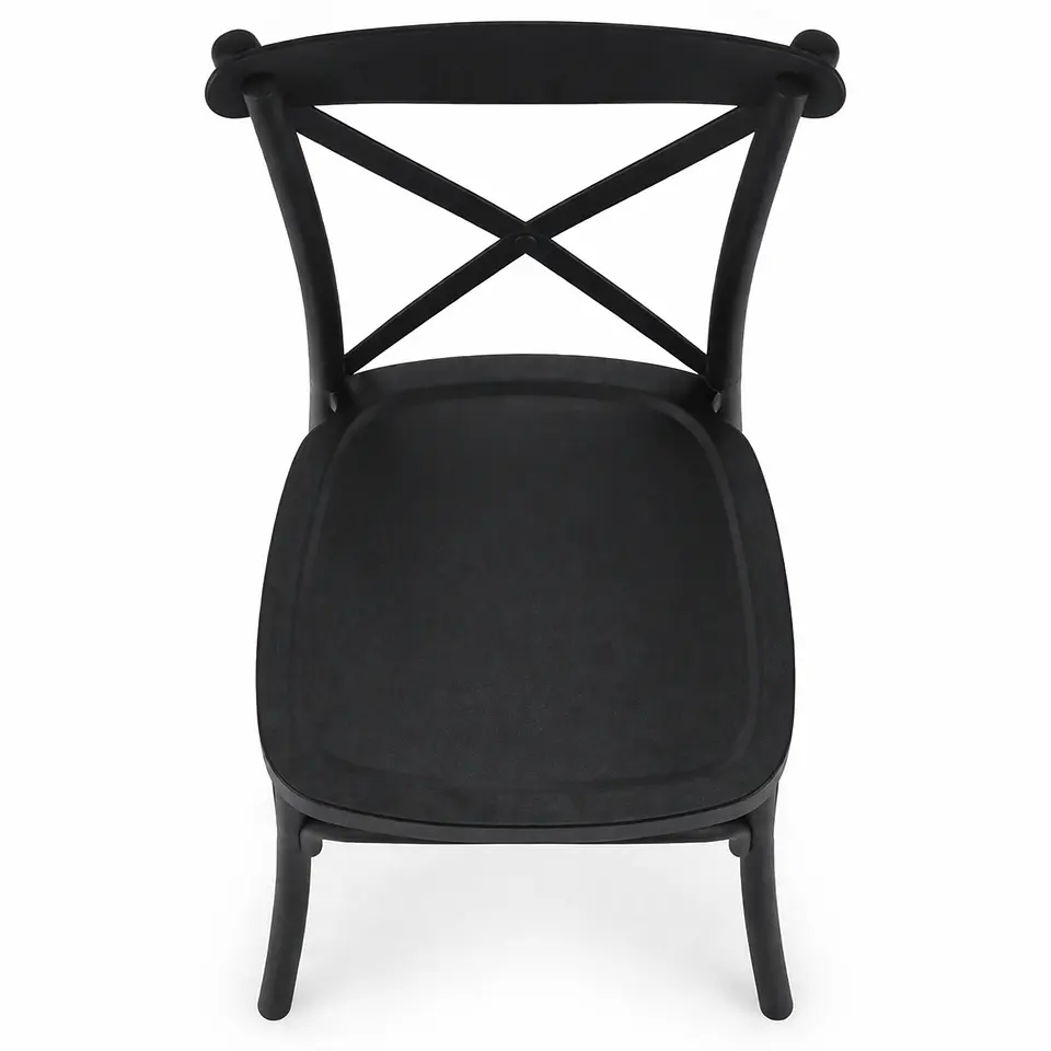 Silla Crossback Danubio Negro de Polipropileno 5