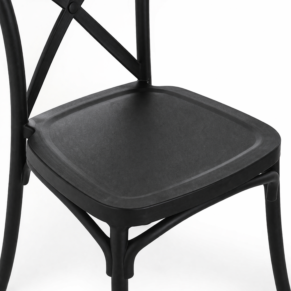 Silla Crossback Danubio Negro de Polipropileno 6