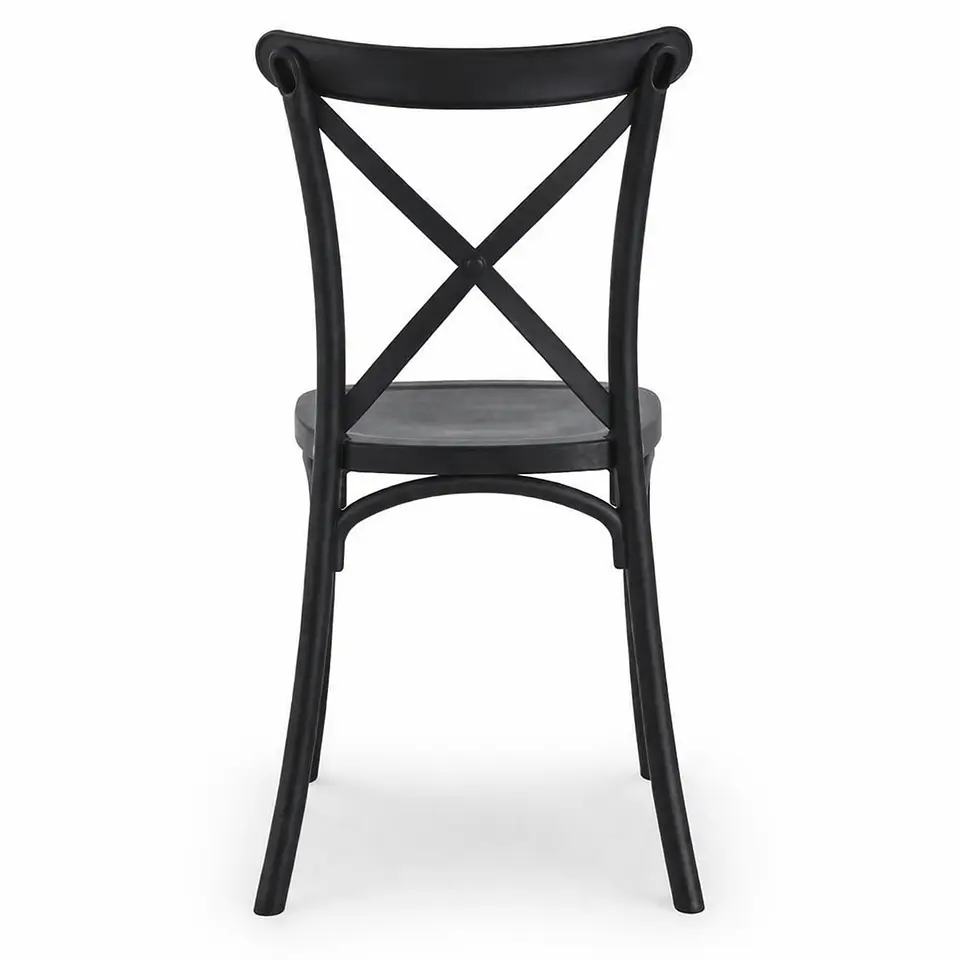 Pack de Sillas Crossback Danubio Negro de Polipropileno 5