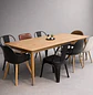 Mesa Extensible Rectangular 2 en 1 - 160cm-200cm x 90cm Natural  - Miniatura 5