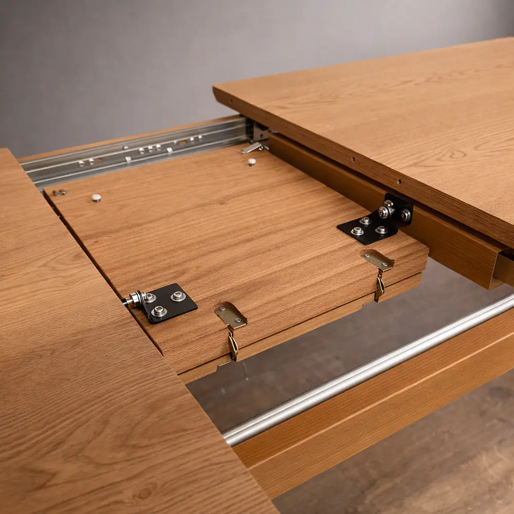 Mesa Extensible Rectangular 2 en 1 - 160cm-200cm x 90cm Natural  4