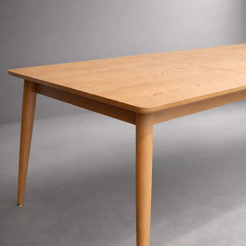 Mesa Extensible Rectangular 2 en 1 - 160cm-200cm x 90cm Natural  3