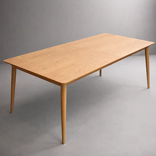 Mesa Extensible Rectangular 2 en 1 - 160cm-200cm x 90cm Natural 