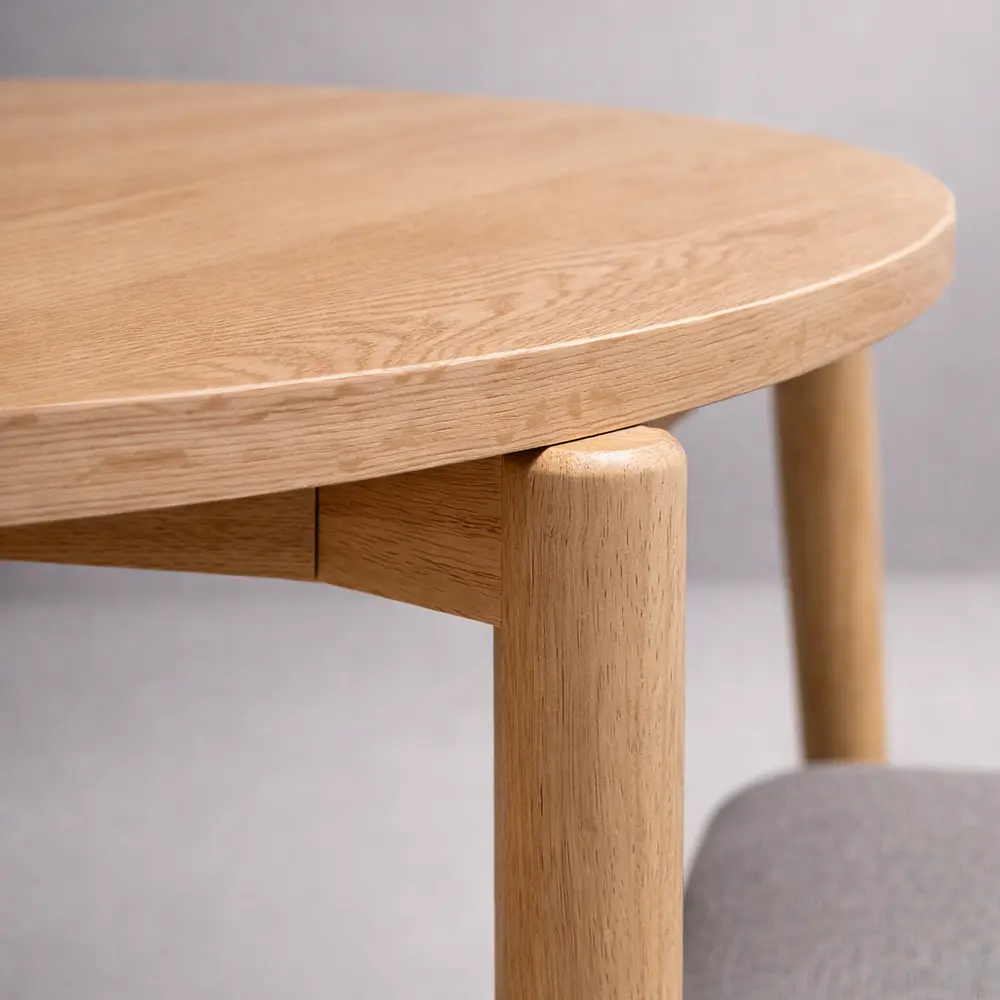 Mesa Atlas Redonda de Madera 100cm 5