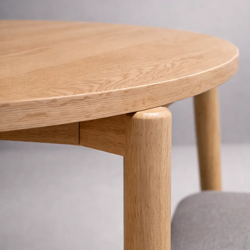 Mesa Atlas Redonda de Madera 100cm 7