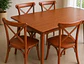 Set de Comedor Wallnut Mesa Komoro Rectangular + Sillas Crossback Basic Oak - Miniatura 4