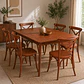 Set de Comedor Wallnut Mesa Komoro Rectangular + Sillas Crossback Basic Oak - Miniatura 3