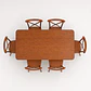 Set de Comedor Wallnut Mesa Komoro Rectangular + Sillas Crossback Basic Oak - Miniatura 5