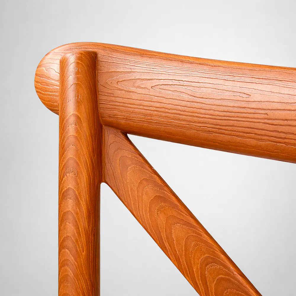 Set de Comedor Wallnut Mesa Komoro + Sillas Crossback Basic Oak 8